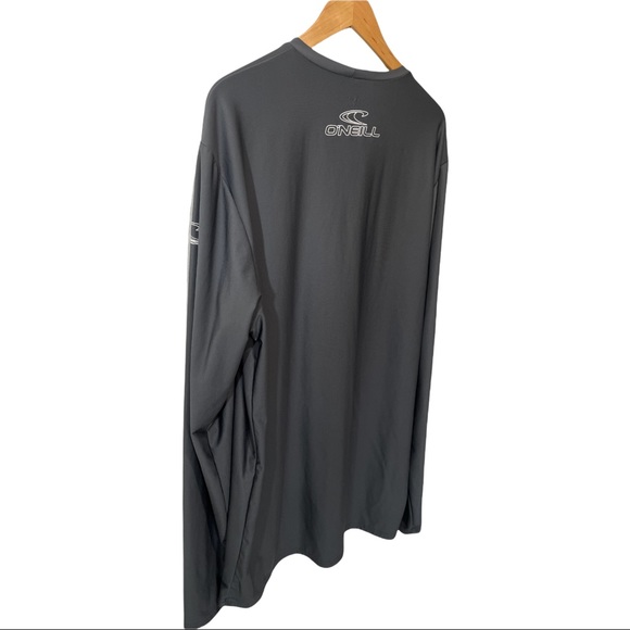 ONEILL SLIM FIT  SLATE GRAY ATHLETIC LONG SLEEVE LOGO UV PROTECTION SHIRT - Picture 11 of 11